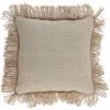 Kave Home - Housse De Coussin Delcie En Coton Beige Avec Franges En Jute De 45 X 45 Cm - Beige -KAVE HOME Soldes 2022 49720323 1