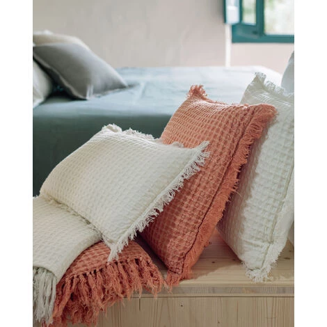 Kave Home - Housse De Coussin Shallow 100% Coton Orange De 45 X 45 Cm - Orange 4 Kave Home - Housse De Coussin Shallow 100% Coton Orange De 45 X 45 Cm - Orange – Image 2