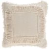 Kave Home - Housse De Coussin Edelma 100% Coton Beige Avec Franges De 45 X 45 Cm - Beige 1 Kave Home - Housse De Coussin Edelma 100% Coton Beige Avec Franges De 45 X 45 Cm - Beige -KAVE HOME Soldes 2022 49720330 1