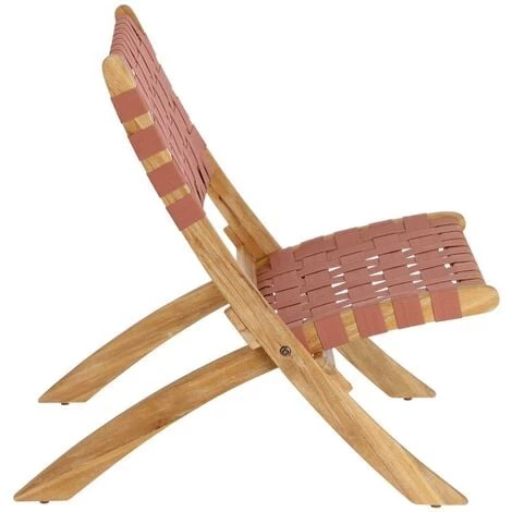 Kave Home - Fauteuil Pliant Chabeli En Bois Dacacia Et Corde Terracotta FSC 100% - Rose 5 Kave Home - Fauteuil Pliant Chabeli En Bois Dacacia Et Corde Terracotta FSC 100% - Rose – Image 3