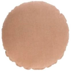 Kave Home - Housse De Coussin Rond Tamanne 100% Lin Terracotta Ø 45 Cm