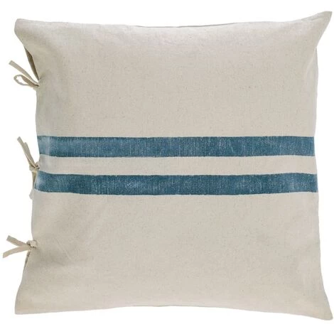 Kave Home - Housse De Coussin Ziza 100% Coton Larges Rayures Bleu Et Blanc 60 X 60 Cm - Bleu 3 Kave Home - Housse De Coussin Ziza 100% Coton Larges Rayures Bleu Et Blanc 60 X 60 Cm - Bleu