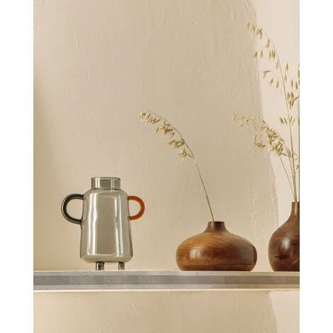 Kave Home - Vase Kei En Verre Gris Et Multicolore 18 Cm - Gris 4 Kave Home - Vase Kei En Verre Gris Et Multicolore 18 Cm - Gris – Image 2