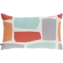 Kave Home - Housse De Coussin Calantina Carreaux Multicolores 30 X 50 Cm - Multicolore