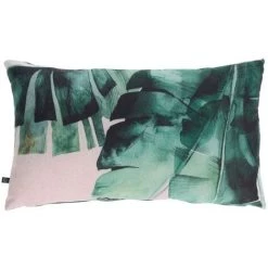 Kave Home - Housse De Coussin Hermie Feuilles Vert 30 X 50 Cm - Vert