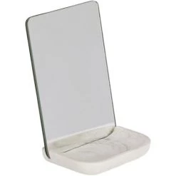 Kave Home - Miroir Sharif Avec Base En Résine Blanche - Blanc