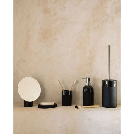 Kave Home - Miroir Veida Avec Support En Bois Noir - Noir 4 Kave Home - Miroir Veida Avec Support En Bois Noir - Noir – Image 2