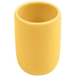 Kave Home - Porte-brosse à Dents Chia En Résine Jaune Moutarde - Jaune