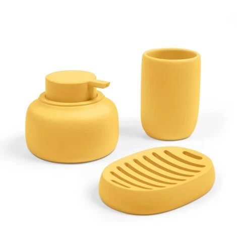 Kave Home - Porte-brosse à Dents Chia En Résine Jaune Moutarde - Jaune 4 Kave Home - Porte-brosse à Dents Chia En Résine Jaune Moutarde - Jaune – Image 2