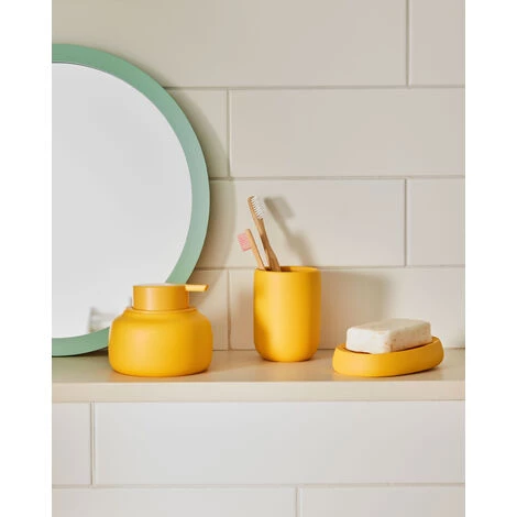 Kave Home - Distributeur De Savon Chia En Résine Jaune Moutarde - Jaune 5 Kave Home - Distributeur De Savon Chia En Résine Jaune Moutarde - Jaune – Image 3