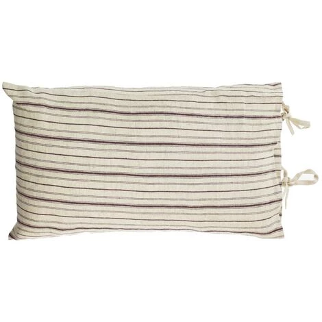 Kave Home - Housse De Coussin Etna 100% Lin à Rayures Marron 30 X 50 Cm - Beige 3 Kave Home - Housse De Coussin Etna 100% Lin à Rayures Marron 30 X 50 Cm - Beige