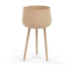 Kave Home - Cache-pot Apia En Métal Beige Ø 15cm - Beige