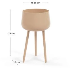 Kave Home - Cache-pot Apia En Métal Beige Ø 15cm - Beige -KAVE HOME Soldes 2022 49720936 3