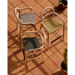 Kave Home - Tabouret Sheryl En Bois Massif D'eucalyptus Et Corde Vert Hauteur 69 Cm FSC 100% - Naturel 10 Kave Home - Tabouret Sheryl En Bois Massif D'eucalyptus Et Corde Vert Hauteur 69 Cm FSC 100% - Naturel -KAVE HOME Soldes 2022 51186081 4