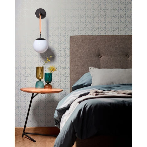 Kave Home - Papier Peint Viveka Gris Et Argenté 10 X 0,53 M FSC MIX Credit - Gris 4 Kave Home - Papier Peint Viveka Gris Et Argenté 10 X 0,53 M FSC MIX Credit - Gris – Image 2