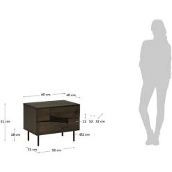 Kave Home - Table De Chevet Cutt 60 X 51 Cm - Naturel 11 Kave Home - Table De Chevet Cutt 60 X 51 Cm - Naturel -KAVE HOME Soldes 2022 51186103 5