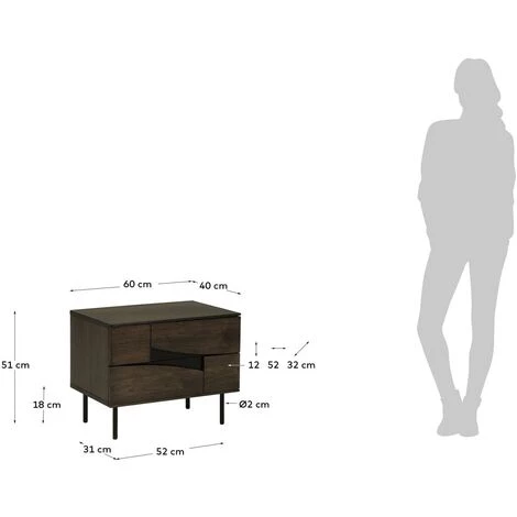 Kave Home - Table De Chevet Cutt 60 X 51 Cm - Naturel 7 Kave Home - Table De Chevet Cutt 60 X 51 Cm - Naturel – Image 5