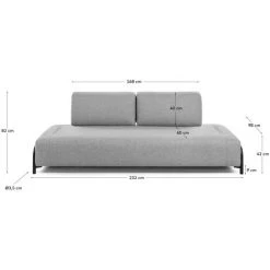 Kave Home - Module 3 Places Compo Gris Clair 232 Cm - Gris -KAVE HOME Soldes 2022 51186106 5
