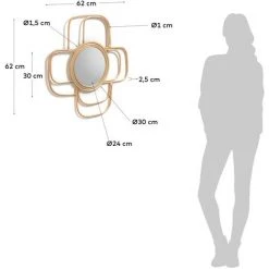 Kave Home - Miroir Maeve 62 X 62 Cm - Naturel -KAVE HOME Soldes 2022 51186115 3