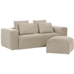Kave Home - Repose-pieds Blok 90 X 70 Cm Beige - Beige 8 Kave Home - Repose-pieds Blok 90 X 70 Cm Beige - Beige -KAVE HOME Soldes 2022 51186166 3