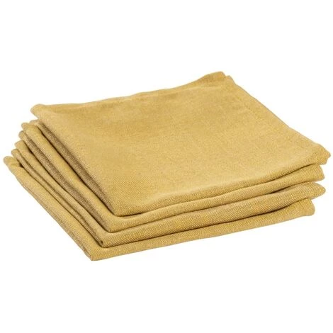 Kave Home - Lot De 4 Serviettes De Table Samay Moutarde - Moutarde 3 Kave Home - Lot De 4 Serviettes De Table Samay Moutarde - Moutarde