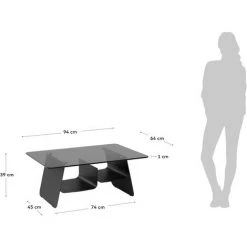 Kave Home - Table Basse Oseye 94 X 64 Cm - Noir -KAVE HOME Soldes 2022 51186266 4
