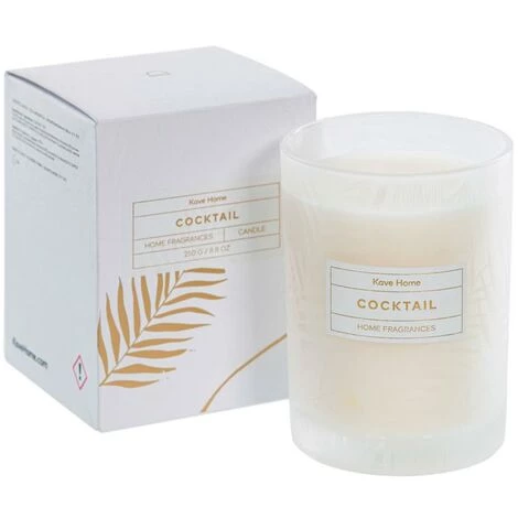 Kave Home - Bougie Parfumée Cocktail - Blanc 3 Kave Home - Bougie Parfumée Cocktail - Blanc