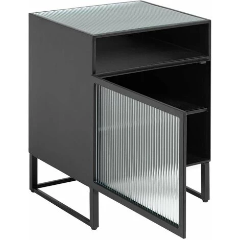 Kave Home - Table De Chevet Trixie En Acier Noir 45 X 58 Cm - Noir 4 Kave Home - Table De Chevet Trixie En Acier Noir 45 X 58 Cm - Noir – Image 2