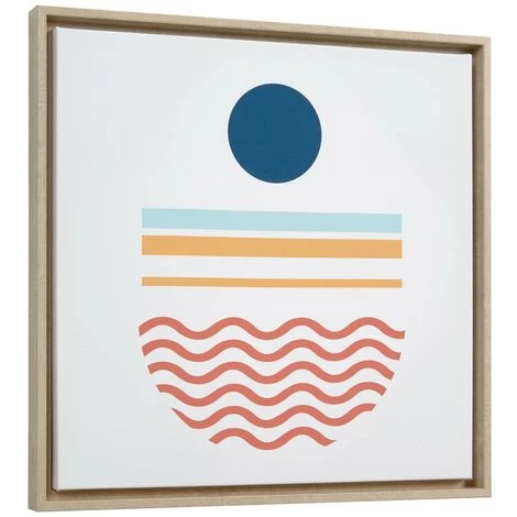 Kave Home - Tableau Gelsina En Bois Et Rond Bleu 50 X 50 Cm - Multicolore 3 Kave Home - Tableau Gelsina En Bois Et Rond Bleu 50 X 50 Cm - Multicolore