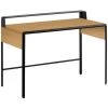 Kave Home - Bureau Nadyria 120 X 55 Cm En Contreplaqué De Chêne Et Acier Noir - Naturel
