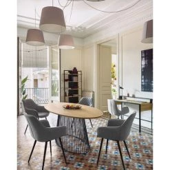 Kave Home - Bureau Nadyria 120 X 55 Cm En Contreplaqué De Chêne Et Acier Noir - Naturel -KAVE HOME Soldes 2022 51186305 3