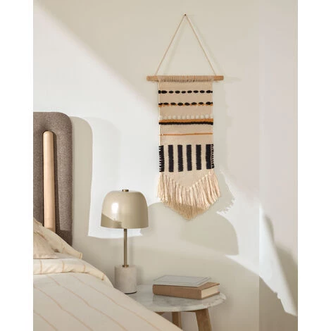 Kave Home - Tapisserie Murale Nana En Coton Beige 25 X 50 - Beige 4 Kave Home - Tapisserie Murale Nana En Coton Beige 25 X 50 - Beige – Image 2