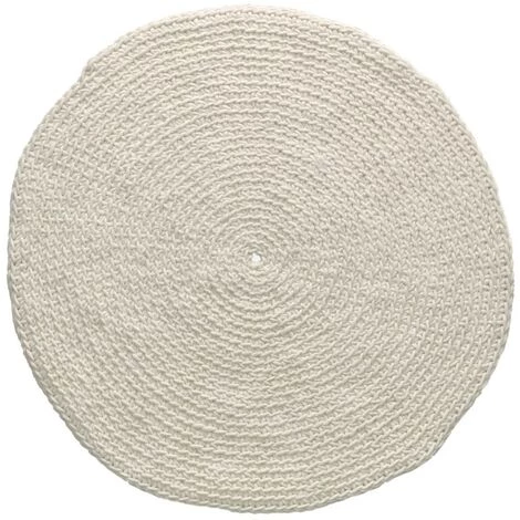 Kave Home - Tapis Rond Puppy 100 % Laine Ø 100 Cm - Blanc 3 Kave Home - Tapis Rond Puppy 100 % Laine Ø 100 Cm - Blanc
