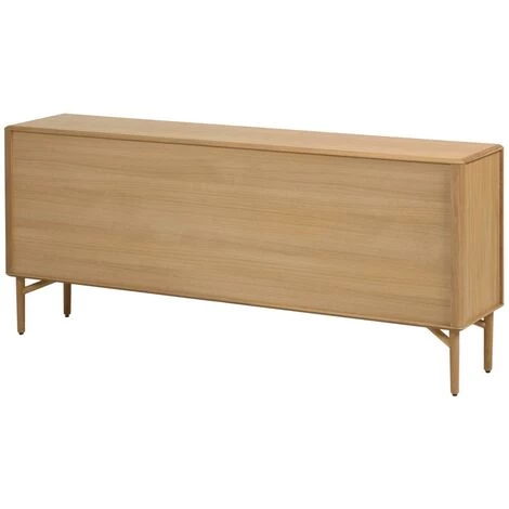 Kave Home - Buffet Lenon 2 Portes Et 3 Tiroirs Bois Et Placage Chêne 200 X 86 Cm FSC MIX Credit - Naturel 5 Kave Home - Buffet Lenon 2 Portes Et 3 Tiroirs Bois Et Placage Chêne 200 X 86 Cm FSC MIX Credit - Naturel – Image 3