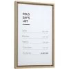 Kave Home - Tableau Annelise En Bois Cold Day's List 50 X 30 Cm - Blanc -KAVE HOME Soldes 2022 51186322 1