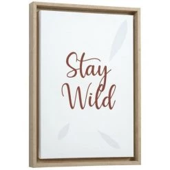 Kave Home - Tableau Uriana En Bois Stay Wild 30 X 42 Cm - Multicolore