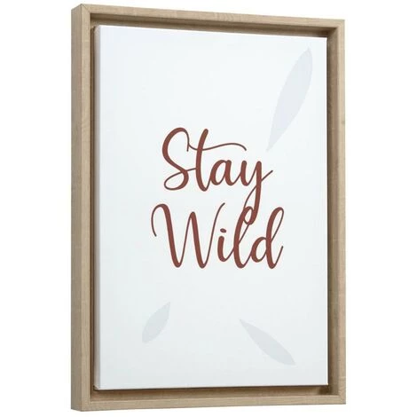 Kave Home - Tableau Uriana En Bois Stay Wild 30 X 42 Cm - Multicolore 3 Kave Home - Tableau Uriana En Bois Stay Wild 30 X 42 Cm - Multicolore