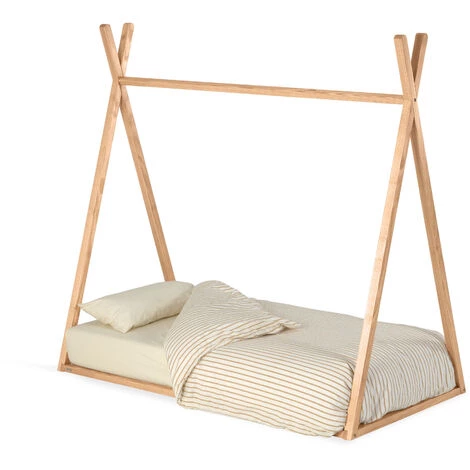 Kave Home - Lit Tipi Maralis En Bois De Hêtre Massif 70 X 140 Cm - Naturel 3 Kave Home - Lit Tipi Maralis En Bois De Hêtre Massif 70 X 140 Cm - Naturel