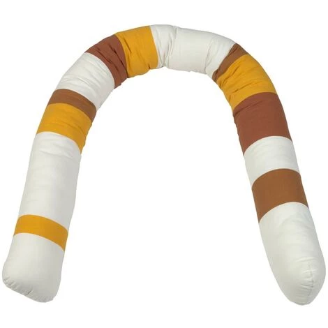 Kave Home - Tour De Lit Traversin Uriana 100 % Coton Rayures Marron Et Jaune - Multicolore 3 Kave Home - Tour De Lit Traversin Uriana 100 % Coton Rayures Marron Et Jaune - Multicolore