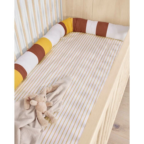 Kave Home - Tour De Lit Traversin Uriana 100 % Coton Rayures Marron Et Jaune - Multicolore 4 Kave Home - Tour De Lit Traversin Uriana 100 % Coton Rayures Marron Et Jaune - Multicolore – Image 2