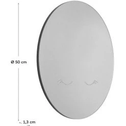 Kave Home - Miroir Mural Rond Ludmila Lune Ø 50cm - Gris -KAVE HOME Soldes 2022 51186353 3