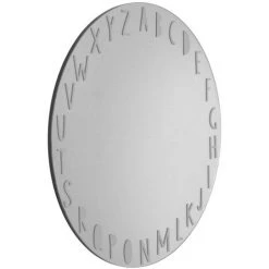 Kave Home - Miroir Mural Rond Keila Alphabet Gris Ø 50cm - Gris