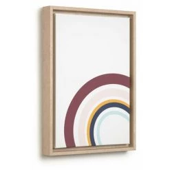 Kave Home - Tableau Cindi En Bois Arc-en-ciel Multicolore 29,8 X 42 Cm - Multicolore