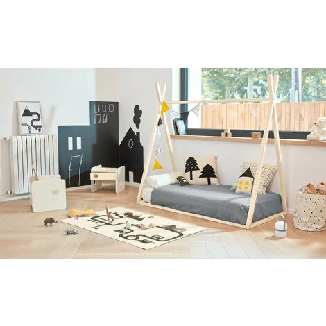 Kave Home - Lot De 3 Tableaux Nisi En Bois Blanc Avec Voitures Noires - Blanc 4 Kave Home - Lot De 3 Tableaux Nisi En Bois Blanc Avec Voitures Noires - Blanc – Image 2