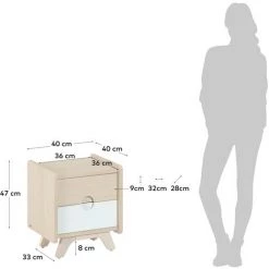 Kave Home - Table De Chevet Nunila En Contreplaqué De Frêne Et Pieds En Frêne Massif 40 X 47 Cm - Naturel 7 Kave Home - Table De Chevet Nunila En Contreplaqué De Frêne Et Pieds En Frêne Massif 40 X 47 Cm - Naturel -KAVE HOME Soldes 2022 51186366 3