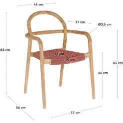 Kave Home - Chaise Sheryl En Bois D'eucalyptus Massif Et Corde Terracotta FSC 100% - Rouge 11 Kave Home - Chaise Sheryl En Bois D'eucalyptus Massif Et Corde Terracotta FSC 100% - Rouge -KAVE HOME Soldes 2022 51186377 5