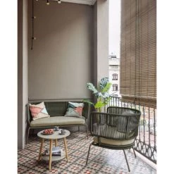 Kave Home - Canapé Nadin 2 Places En Corde Verte Et Acier Galvanisé 135 Cm - Vert 10 Kave Home - Canapé Nadin 2 Places En Corde Verte Et Acier Galvanisé 135 Cm - Vert -KAVE HOME Soldes 2022 51186379 4