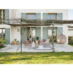 Kave Home - Canapé Nadin 2 Places En Corde Terracotta Et Acier Galvanisé - Rose -KAVE HOME Soldes 2022 51186380 4