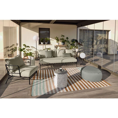 Kave Home - Fauteuil Mareluz En Acier Noir - Beige 6 Kave Home - Fauteuil Mareluz En Acier Noir - Beige – Image 4