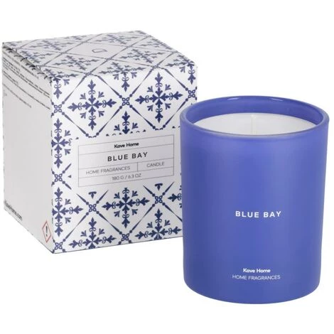Kave Home - Bougie Parfumée Blue Bay 180 Gr - Bleu 3 Kave Home - Bougie Parfumée Blue Bay 180 Gr - Bleu